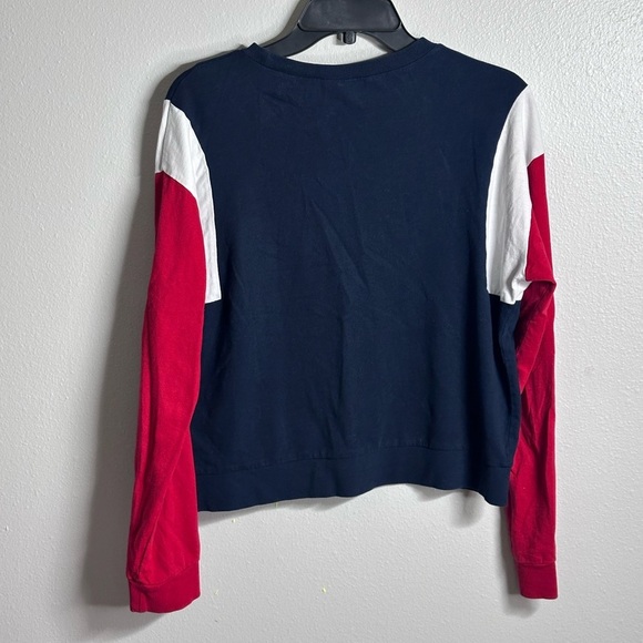H&M Divided Multi Color Red Navy White Long Sleeve Pullover Sweater‎ Size M - Picture 4 of 6